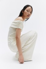 Draped One-Shoulder Bodysuit